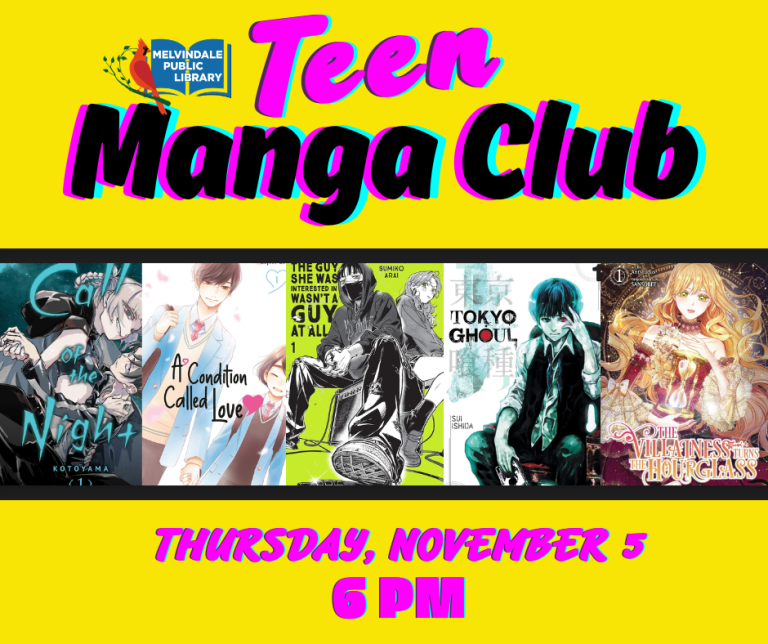 Teen Manga Club. Thursday, November 5th at 6 PM.